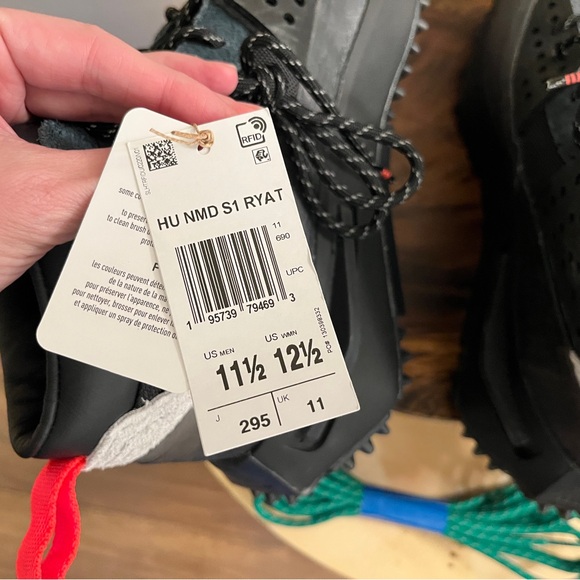 NWT Adidas HU NMD S1 RYAT in Pharrell Black, Sz 11.5 - Picture 7 of 10